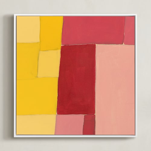 This is a yellow art by Anna Veit Nowak called structured rainbow 4