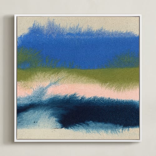 This is a periwinkle sky art with standard by Christina Flowers called sunny days and crashing waves 1