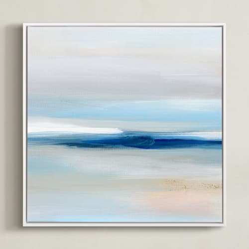 This is a sky blue art by Nicole Walsh called dive in
