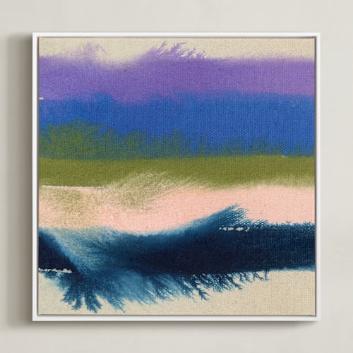 This is a indigo ocean art by Christina Flowers called sunny days and crashing waves 2
