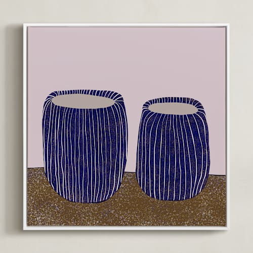 This is a deep dark blue art by Danushka Abeygoda called benevolent ceramics i