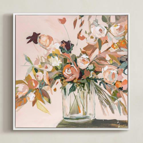 This is a blush pink art with standard by Jenny Westenhofer called just peachy