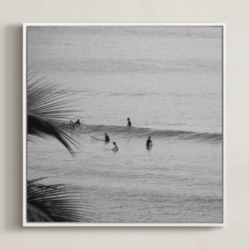 This is a black and white art by Annie Seaton called don't worry, be happy ii