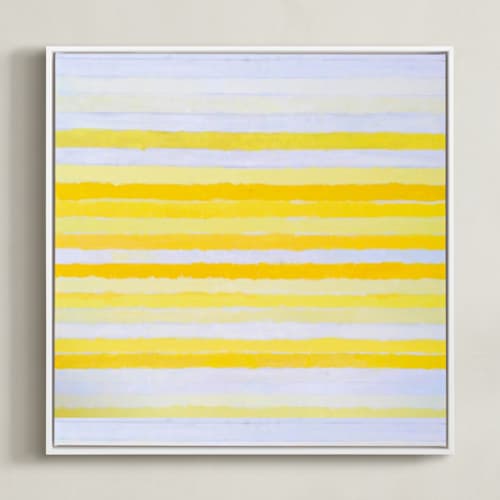 This is a bright sunny yellow art by tina johnson called an ode to agnes