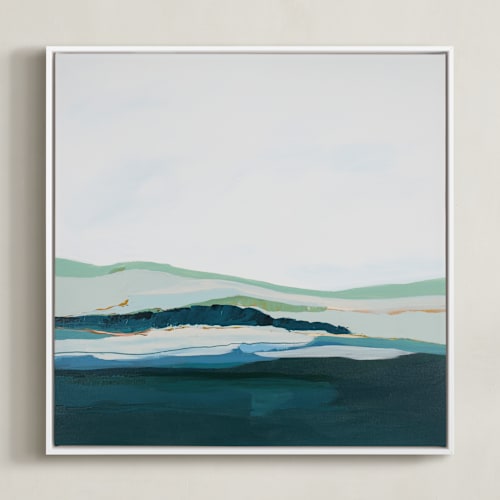 This is a mint green art by Caryn Owen called pacific seascape
