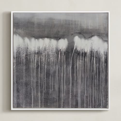 This is a moody grey art by Bethany Mabee called the forest