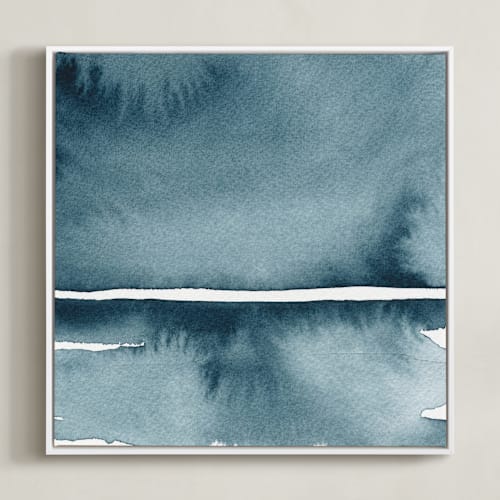 This is a indigo blue art by Renee Anne Bouffard-McManus called winter windswept