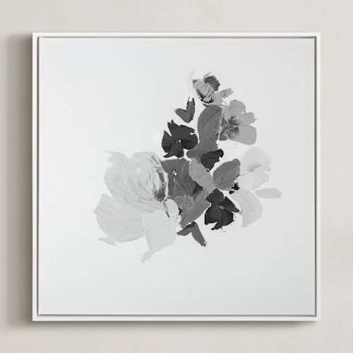 This is a black and white art by Caryn Owen called botanical series turquoise