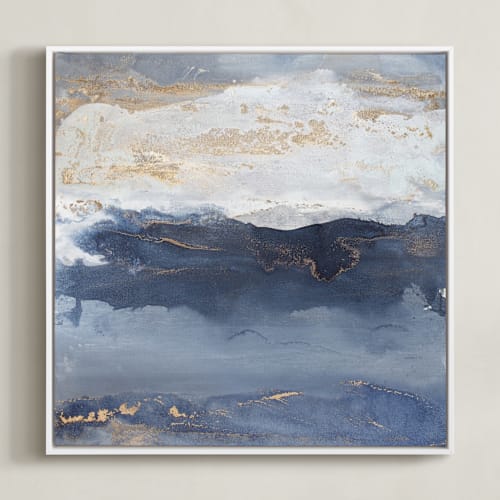 This is a navy art by Julia Contacessi called tahitian pearl no. 3