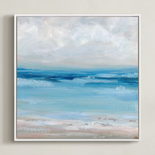 This is a light turquoise art by Nicole Walsh called of the sea