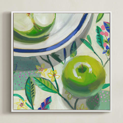 This is a lime green art by Jenny Westenhofer called garden party i