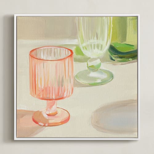 This is a peach art by Jenny Westenhofer called rainbow glassware i