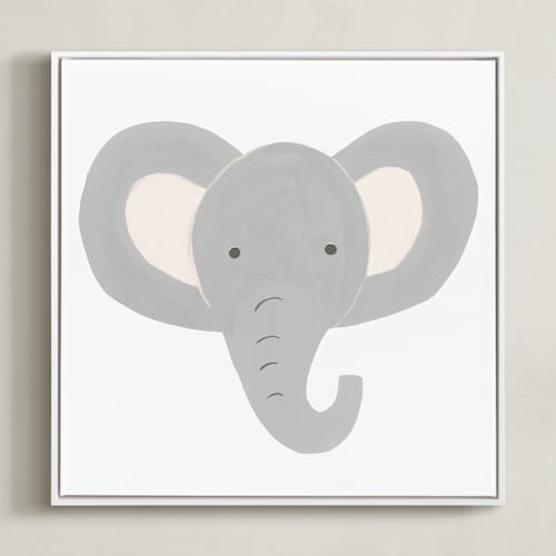 This is a grey art by Teju Reval called animal faces 2