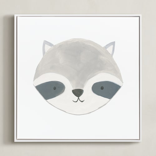 This is a grey art by Teju Reval called animal faces 3