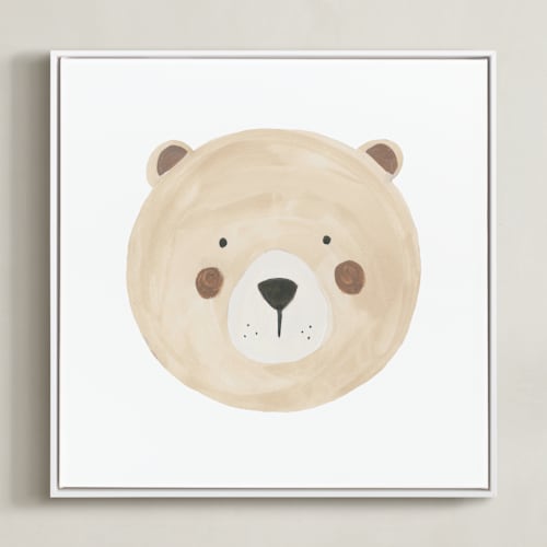 This is a tan art by Teju Reval called animal faces 4