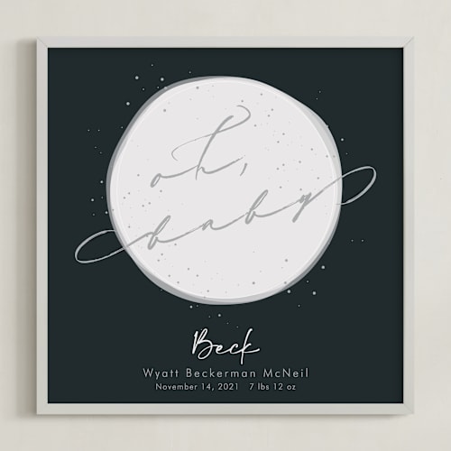 This is a moonlight personalized art for kids by Kennedi Shaw called stardust planet