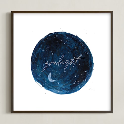 This is a indigo nursery wall art by Krissy Bengtson called constellations
