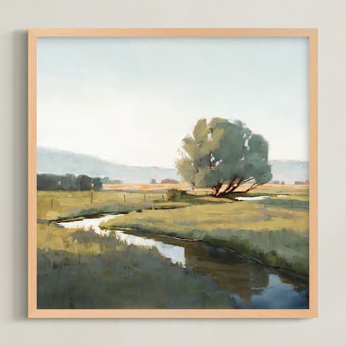 This is a shady green art with standard by Rachel Nelson called peace like a river