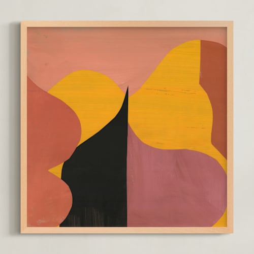 This is a sultry salmon art with standard by cyrille gulassa called desert dance ii