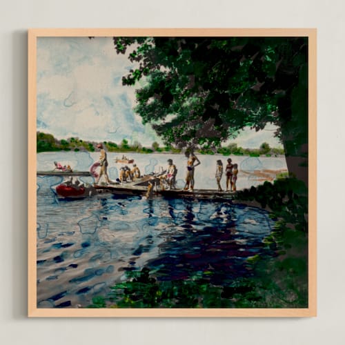 This is a water art by Sumak Studio called color photography: lake