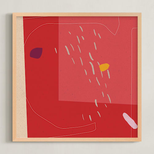 This is a josef albers orange art by Alain Castoriano called double cheese