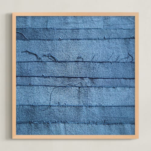 This is a regal blue art with standard by Debra Pruskowski called gathered remnants ii