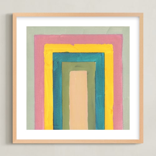 This is a sky kids wall art by Lindsay Megahed called rainbow twist