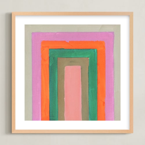 This is a sunset kids wall art by Lindsay Megahed called rainbow twist