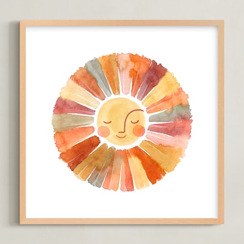 This is a sunrise kids wall art by Sara Berrenson called sun face