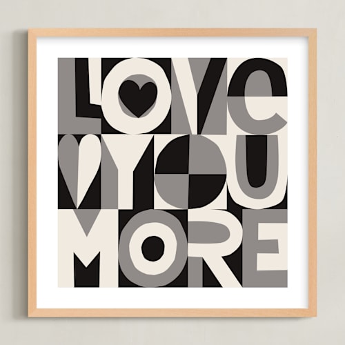 This is a film camera kids wall art by Ampersand Design Studio called love you more