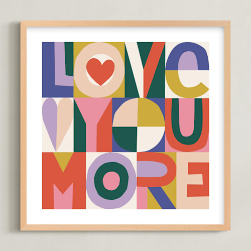 This is a fairy castle kids wall art by Ampersand Design Studio called love you more