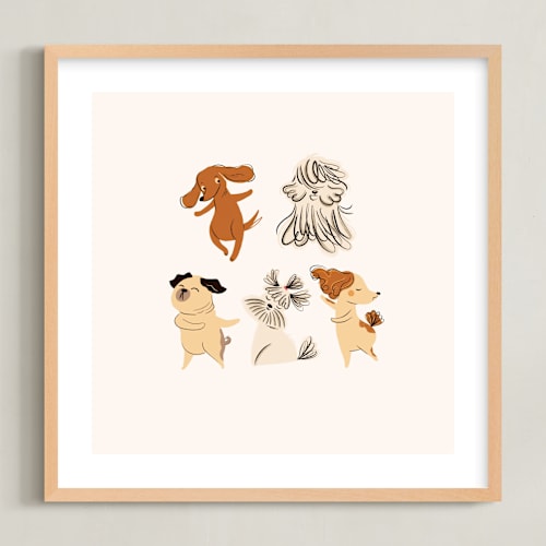 This is a sand kids wall art by Vivian Yiwing called pups