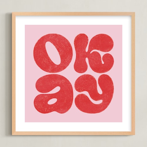 This is a strawberry art by Sam Dubeau called okay