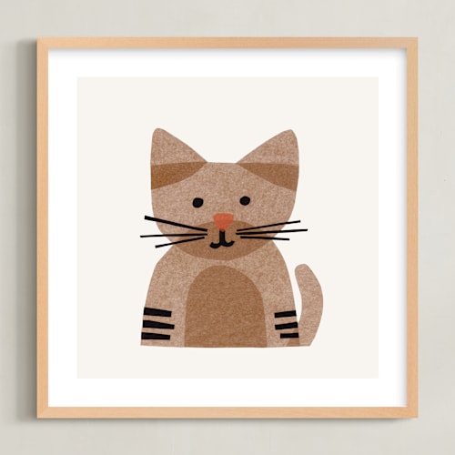 This is a cocoa nursery wall art by Carrie Moradi called paper pets 1
