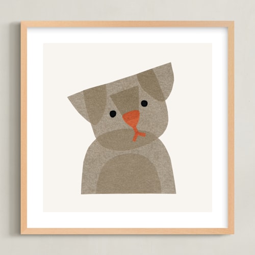 This is a wolfhound nursery wall art by Carrie Moradi called paper pets 2