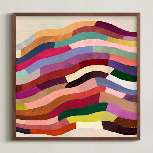 This is a cream art by melanie mikecz called strata ii