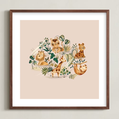 This is a amber nursery wall art by Vivian Yiwing called wild