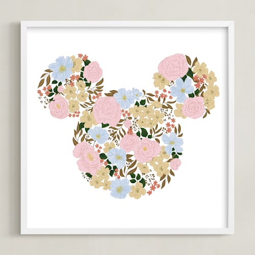This is a peony disney art by Leah Bisch called mickey's garden