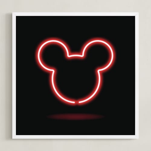 This is a black disney art by Kennedi Shaw called late night disney mickey mouse
