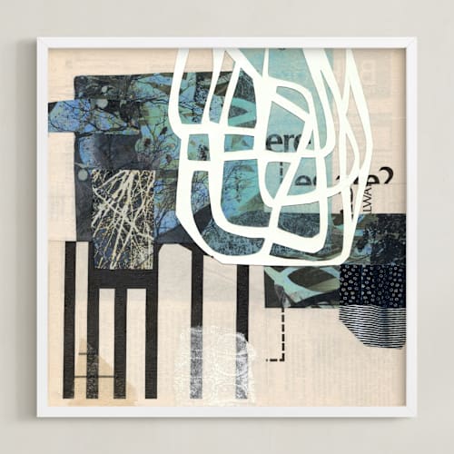 This is a turquoise art with standard by Cordula Kagemann called daily contemplation 4