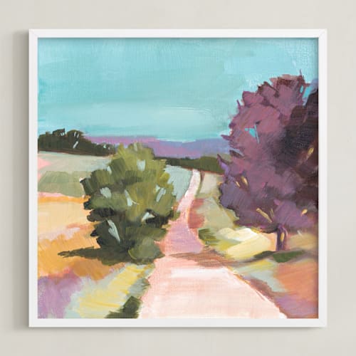 This is a cranberry yellow art with standard by AlisonJerry called cranberry trail 1