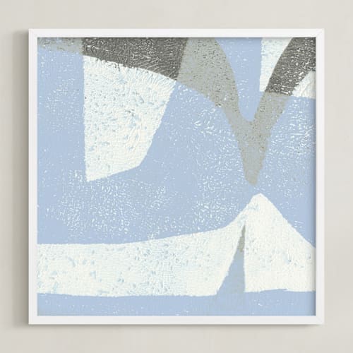 This is a cornflower blue art with standard by Carrie Moradi called tumbling 3