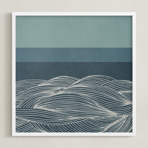 This is a blue whale art by Lucrecia Caporale called deep sea