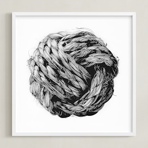 This is a white art by Lucas Wade called monkey fist