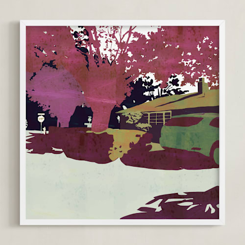 This is a grey rose art with standard by lisa Mundorff called 37th street 1