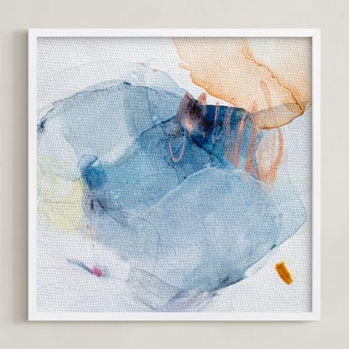 This is a blue grey art by Arohika Verma called ebb and flow