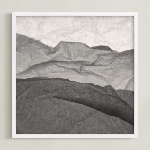 This is a charcoal art by Shannon Kohn called paper napkin panorama iii