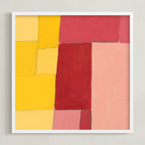 This is a yellow art by Anna Veit Nowak called structured rainbow 4