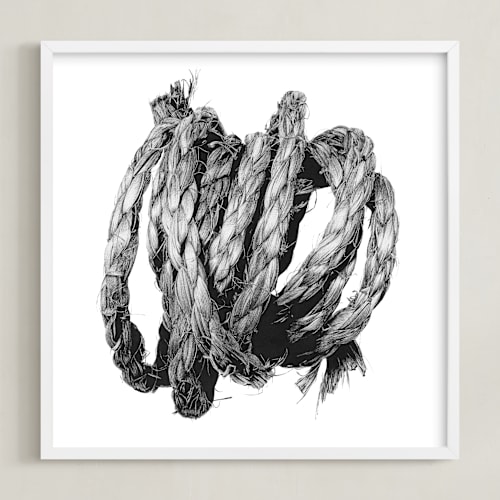 This is a white art by Lucas Wade called loose coil