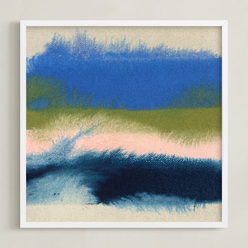 This is a periwinkle sky art with standard by Christina Flowers called sunny days and crashing waves 1